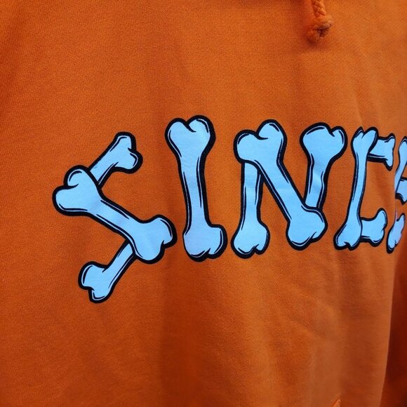 SINCE 1982 mens medium orange bone spellout cotton Independent trading company - Picture 7 of 10